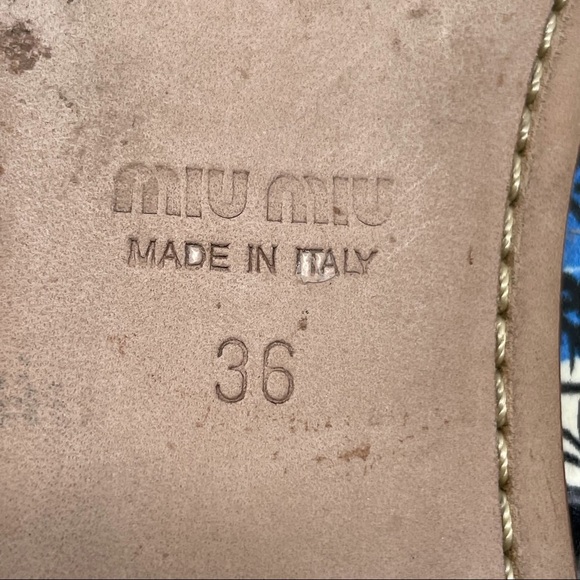 Miu miu calfskin leather flats size 36(6) - Picture 10 of 11
